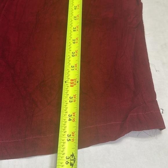 Dorothy Schoelen Platinum Women’s Size 14 Red Tie Dye Side Leg Split Skirt - Picture 10 of 11